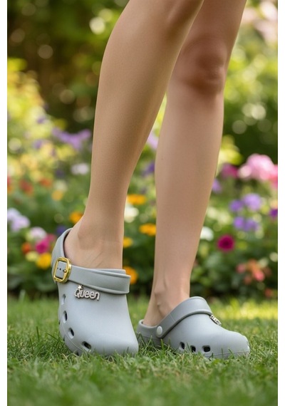 Calx Kadın Önü Kapalı Sabo Terlik Tokalı Rahat Günlük Crocs Tarzı Hafif Taban Terlik Bnt215 Camel