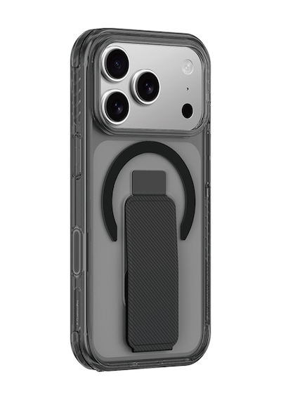 Apple Uyumlu iPhone 17 Pro Kılıf M-safe Şarj Özellikli Standlı Amazingthing Titan Pro Plus Kapak Siyah Siyah