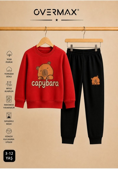 Overmax Capybara Baskılı Unisex Tasarım Çocuk Eşofman Takımı 3-12 Yaş Kırmızı Üst- Siyah Alt - 916006437 Kırmızı Üst- Siyah Alt Overmax Capybara Baskılı Unisex Tasarım Çocuk Eşofman Takımı 3-12 Yaş Kırmızı Üst- Siyah Alt - 916006437 Kırmızı Üst- Siyah Alt
