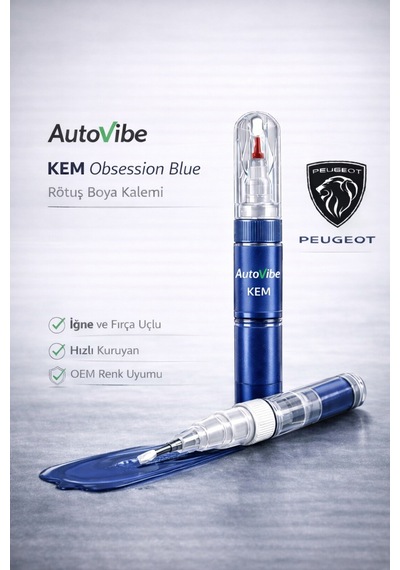 Peugeot Rötuş Boya Kalemi Kem Obsession Blue Obsession Mavi 2si1arada Çizik Giderici