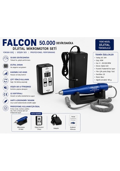 Falcon 50.000 Devir Diğital Mikromotor