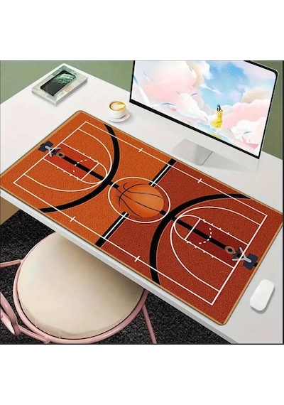 70x30 Cm Basketbol Sahası Temalı Kaydırmaz Taban Speed Yüzey Oyuncu Mouse Pad Gaming