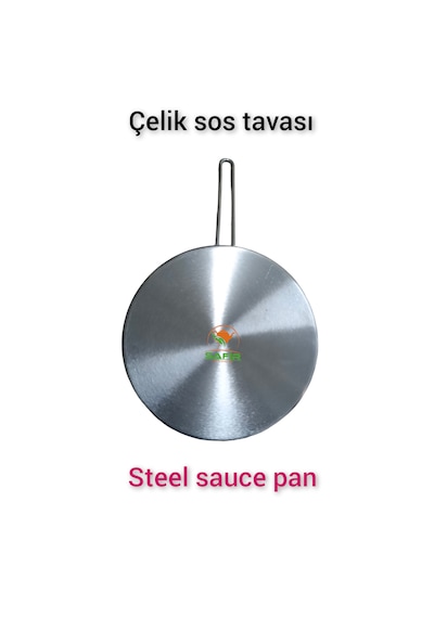 Çelik Sos Tavası Çelik Sosluk 20 Cm Ebatlı Büyük Boy 430 Kalite