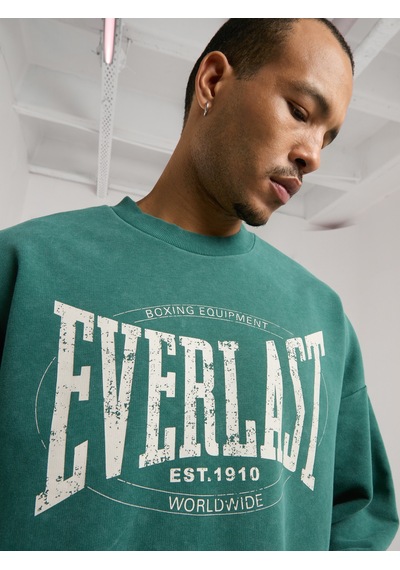 Everlast Authentic Boxing Oversize Koyu Yeşil Erkek Sweatshirt Koyu Yeşil