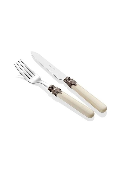 Rivadossi Classic Krem 12 Parça Çatal Bıçak Takımı Krem