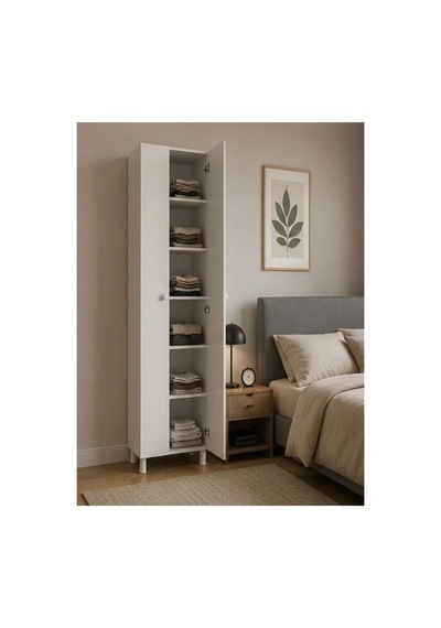 Ln-0220 Balkon Kiler Dolabı, Banyo Dolabı, Çok Amaçlı Dolap, 6 Raflı 2 Kapaklı, Beyaz - 905273463 Beyaz Ln-0220 Balkon Kiler Dolabı, Banyo Dolabı, Çok Amaçlı Dolap, 6 Raflı 2 Kapaklı, Beyaz - 905273463 Beyaz