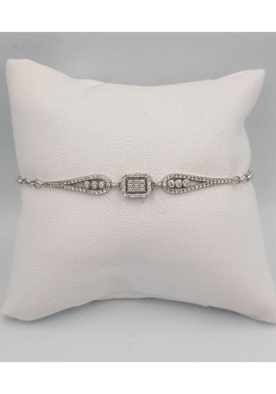 Vog Pırlanta Montür Effective Diamond Baget Model Gümüş Sevgiliye,anneye,arkadaşa Bileklik