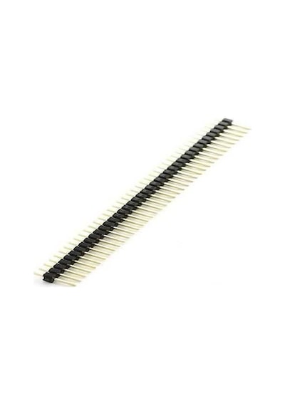 40 Pin Tek Sıra Erkek Header 2.54 Mm - Siyah