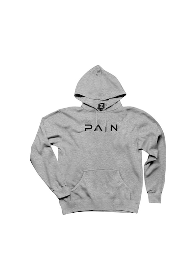 Pain Logo Gri Kapşonlu Sweatshirt Hoodie Gri