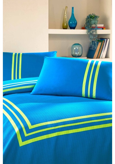 Neon Frame Çift Kişilik Pike Takımı Mavi