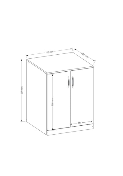 Fara Bulaşık Makinesi - Çamaşır Makinesi Alt Dolabı - 70 Cm Beyaz