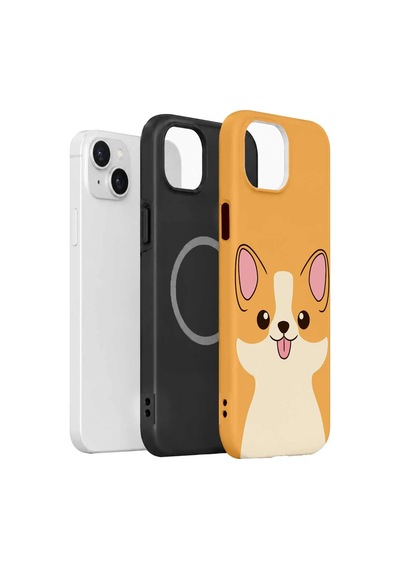 Velvoria Valestra Corgili Apple Apple iPhone Uyumlu 15 Plus Magsafe Koruma Kılıfı Valestra Magline - Corgili