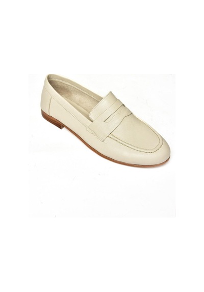 Fox Shoes S944007803 Bej Hakiki Deri Kadın Babet Bej-hakiki Deri Bej
