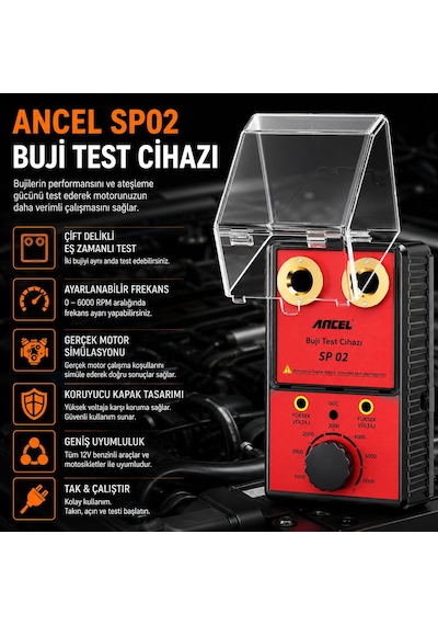 Ancel Sp02 Profesyonel Buji Test Cihazı