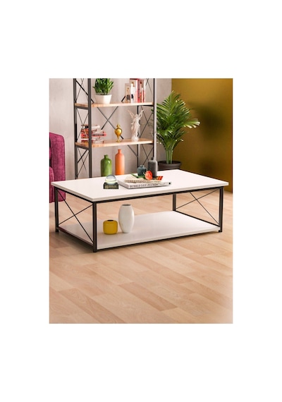 Double Orta Sehpa Beyaz 90x50 Cm Diğer
