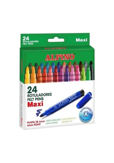 Alpino Maxi Jumbo Keçeli Kalem 24'lü