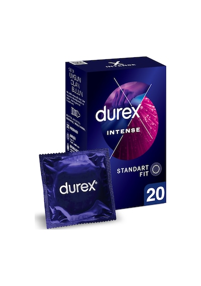 Durex Intense Uyarıcı Jelli ve Tırtıklı Prezervatif 20'li
