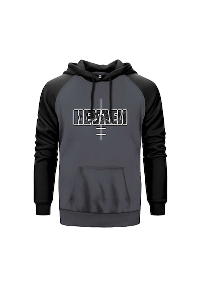 Marilyn Manson Heaven Gri Renk Reglan Kol Sweatshirt Gri