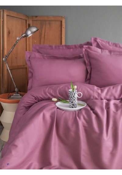 Apricitas Home Ellie Violet Çift Kişilik %100 Bambu Pamuk Saten Nevresim Takımı Ap53t20211149
