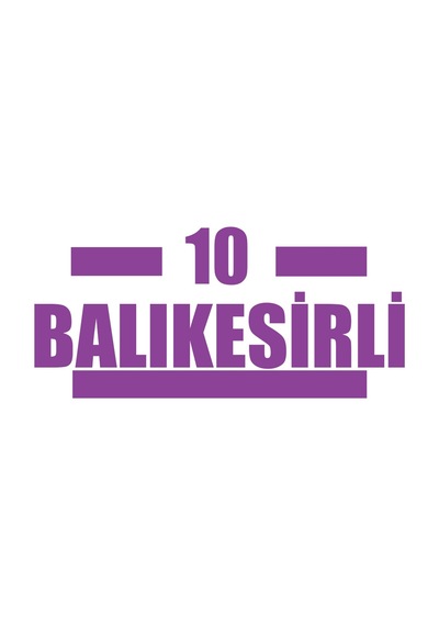 10 Balıkesirli Araba Sticker 17x17 Cm Mor