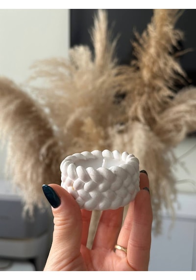 Bernami Mumluk Şamdanpinterest Burgulu Boş Beton Mumluk 10 Lu Set El Yapımı Taş Tozu Diğer