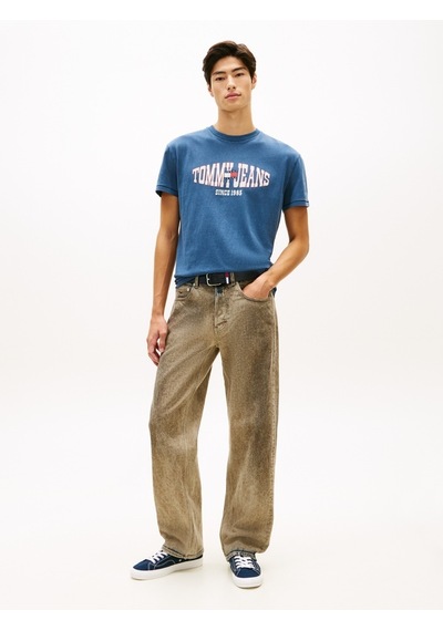 Tommy Hilfiger Tjm Reg La Wavıng Flag Ext Erkek Mavi T-shirt - Dm0dm22520
