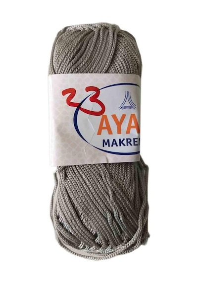 Angel Çanta Aksesuar 100 Gram Polyester Makrome No:23 Gri