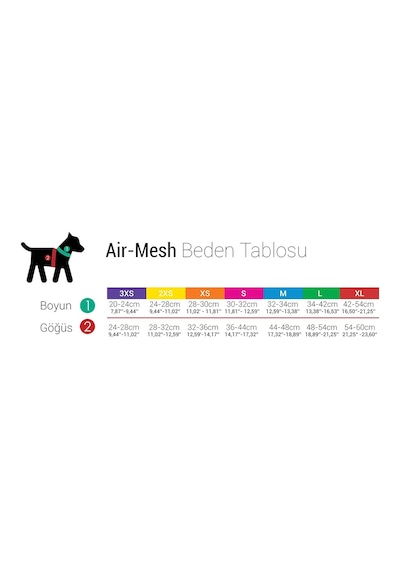 Tailpetz Air-mesh Köpek Göğüs Tasması Olive, 3xs Genel