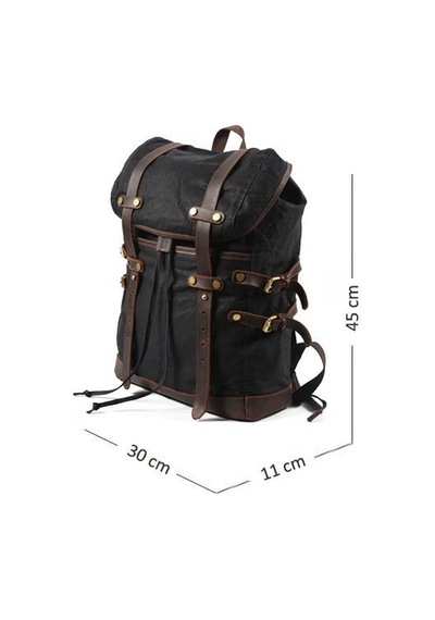 Muchuan 9159X Kanvas Günlük Sırt Çantası Siyah