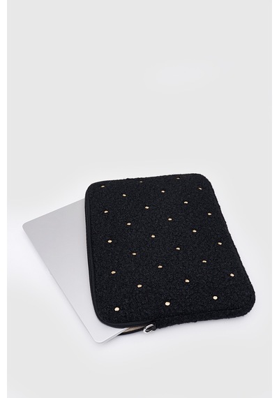 Mussen Puantiyeli Laptop Kılıfı 13" & 14" İnç Uyumlu Siyah