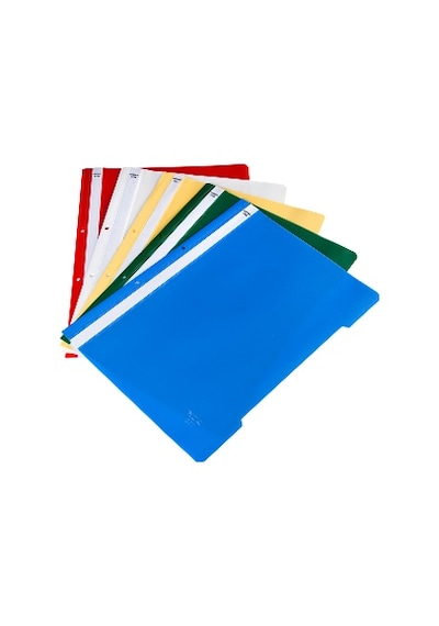 Noki Telli Dosya Plastik Ekonomik A4 50'li Paket Kırmızı