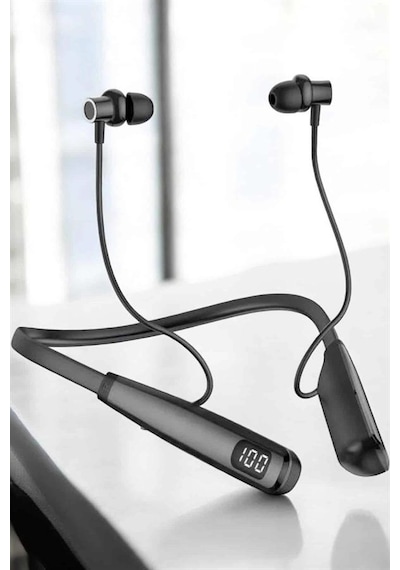 Mey İthalat Boyun Bantlı Bluetooth Kulaklık Yüksek Ses Kaliteli 100 Saat Kulaklık