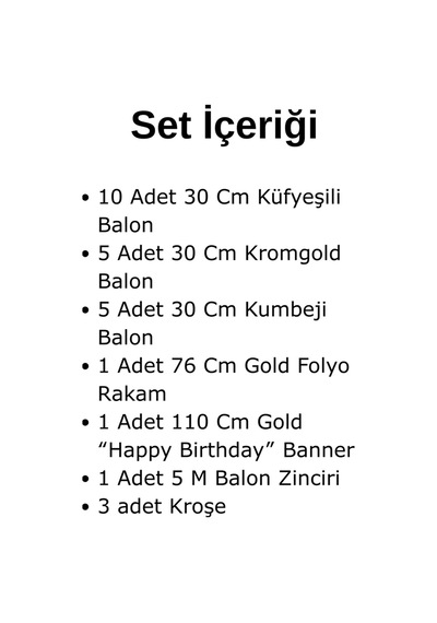0 Yaş Retro Krom Gold Küf Yeşili Kum Beji Balon Happy Birthday Banner Gold Rakam Doğum Günü Süsleme Çok Renkli