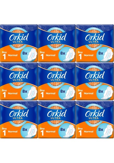 Orkid Hijyenik Ped Ultra Extra Normal 72 Adet Standart Pk 9pk 8