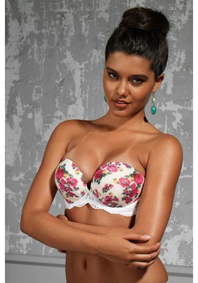 Melonika Golshan Gardenia Big Size Plunge Bra, Ekru Konforlu Ve Şık Sütyen Çok Renkli