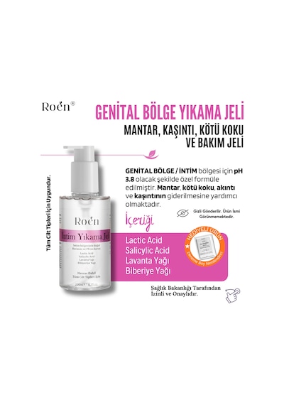 Roen Ph Dengeli Koku Kaşıntı  İntim Yıkama Jeli 200 ML