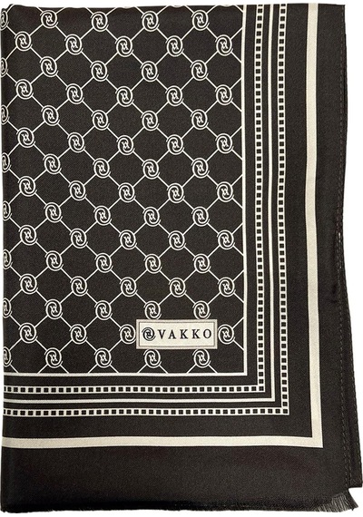Vakko Twill İpek Şal - Özel Seri - Acı Kahve - Kahve