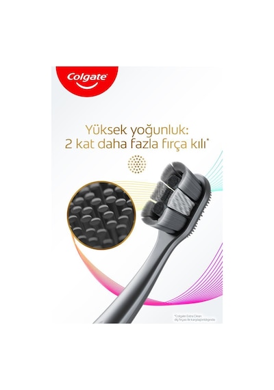 Colgate Total Whitening 1+1 Yumuşak Diş Fırçası Siyah