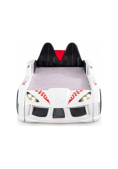 Setay Arabalı Yatak, Raceing Car V8 Full Ledli Koltuklu Arabalı Yatak - Beyaz 100x190 Setay Arabalı Yatak, Raceing Car V8 Full Ledli Koltuklu Arabalı Yatak - Beyaz 100x190