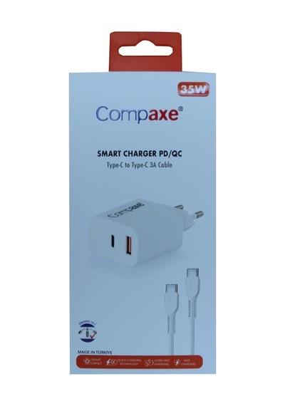 Compaxe Cta-350tt 35w 5v 3a Pd-qc+ Type-c To Type-c Şarj Kablos
