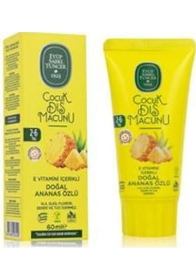 Eyüp Sabri Tuncer Doğal Ananas Özlü 2-6 Yaş Çocuk Diş Macunu 60 Ml