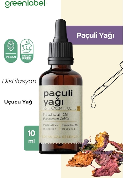 Greenlabel Paçuli Yağı 10 Ml. Distilasyon 100 G