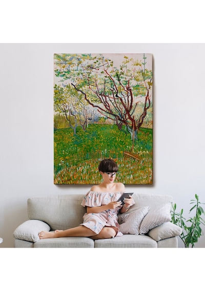 Miyrem^ Canvas Serie Vincent Van Gogh - Meyve Çiçekleri Tablosu-7450