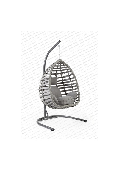 Gardenya Bahçe Capri Swing Gümbet Rattan Bahçe Ve Balkon Salıncağı Gri