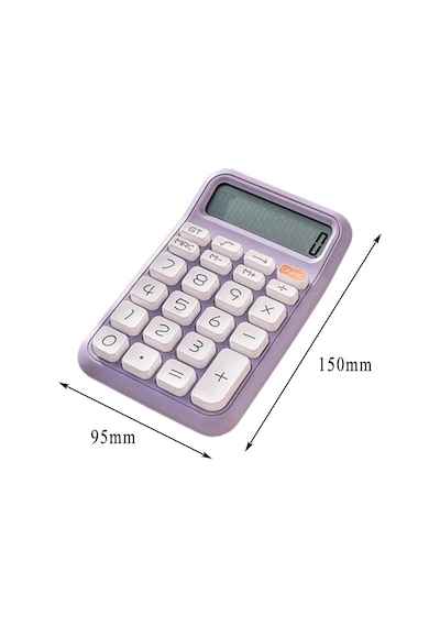 Powermaster Pm-25411 Mor 12 Haneli Hesap Makinesi Beyaz - Siyah