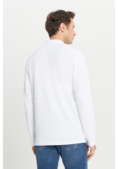 Ac&Co / Altınyıldız Classics Erkek Beyaz %100 Pamuk Standart Fit Normal Kesim Polo Yaka Sweatshirt