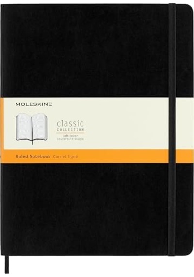 Moleskine Çizgili Siyah Defter Xl Boy Yumuşak Kapak