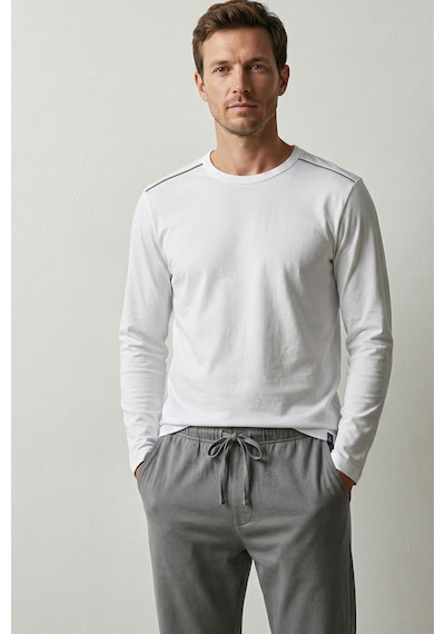 Elemge %100 Pamuk Erkek Süprem Pijama Takımı Compact Penye Gri Byz Uzun Kol Cepli İpli Relax Fit Terletmez Gri-beyaz Elemge %100 Pamuk Erkek Süprem Pijama Takımı Compact Penye Gri Byz Uzun Kol Cepli İpli Relax Fit Terletmez Gri-beyaz