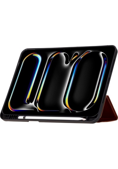 Apple Uyumlu 13 İnç iPad  Pro M4 Deri Kılıf Gölgeli Taba Kılıf