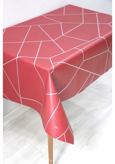 Astarlı Silinebilir Pvc Muşamba Masa Örtüsü 1213-2-bordo